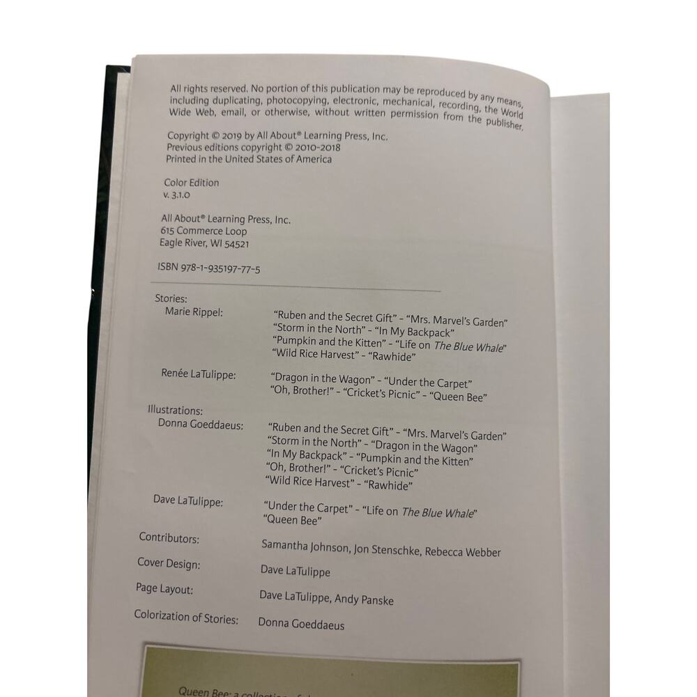 All About Reading Queen Bee A collection of Short Stories Lvl 2 Vol 2 Hardcover - Picture 3 of 4